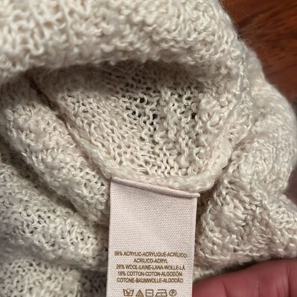 Free People Off White Sweater Cardigan Casual Feminine Academia Work Office - Picture 12 of 13